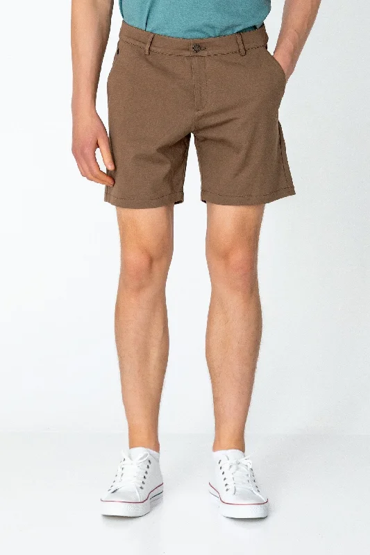 Men's Pants with Side PocketsSide Pocket Lightweight Shorts - Camel