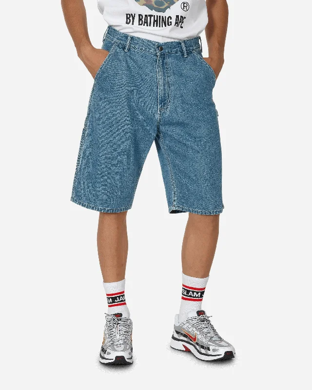 Men's Pants with Hidden PocketsDenim Painter Shorts Light Indigo