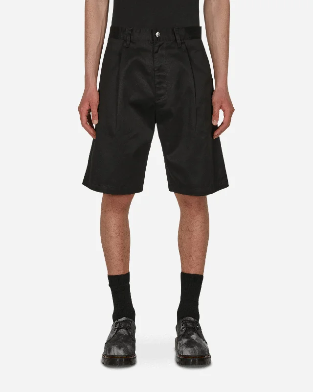 Men's Casual Pants for Everyday WearOne Point Wide Fit Chino Shorts Black