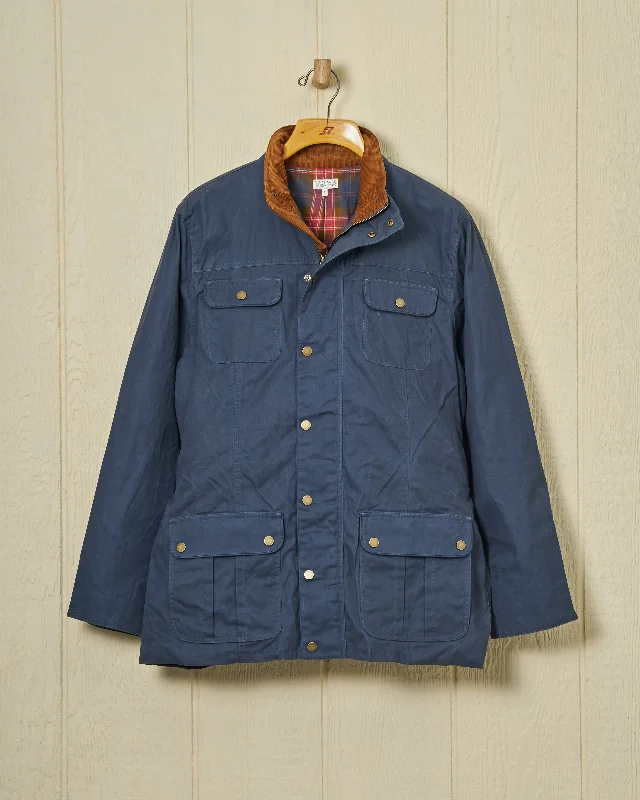 Men's Stain-Resistant Shirts for Mess-Free WearAberdeen Jacket in Navy Waxed Canvas