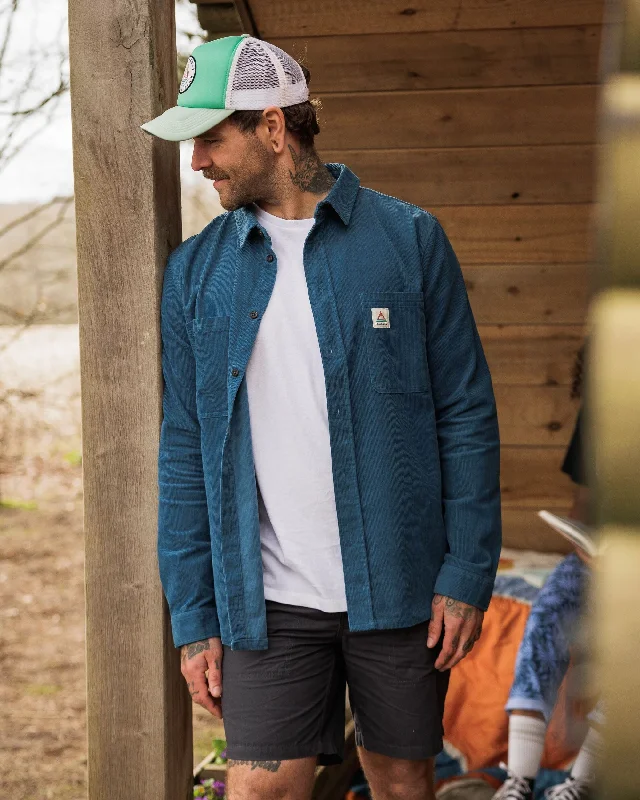 Men's Organic Cotton Shirts for Eco-ConsciousnessBackcountry Cord Long Sleeve Shirt - Blue Steel