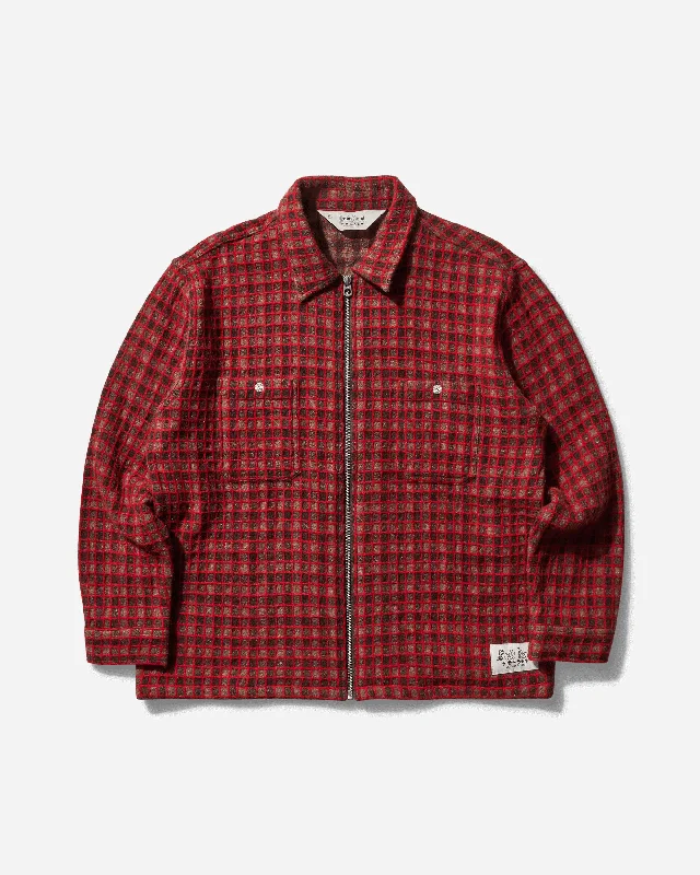 Men's Relaxed-Fit Shirts for Casual ComfortMen's Check Mate Flannel Zip Shirt Red