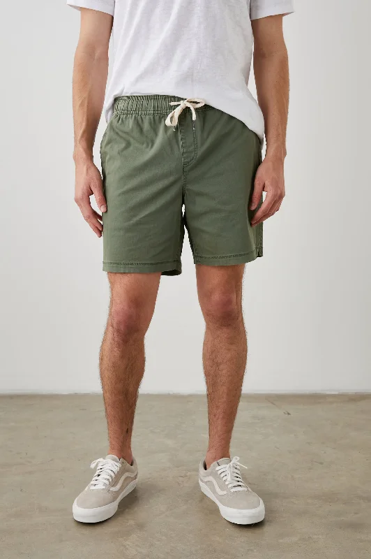 Men's Pants with Hidden ButtonsCRUZ SHORT - SPRING OLIVE