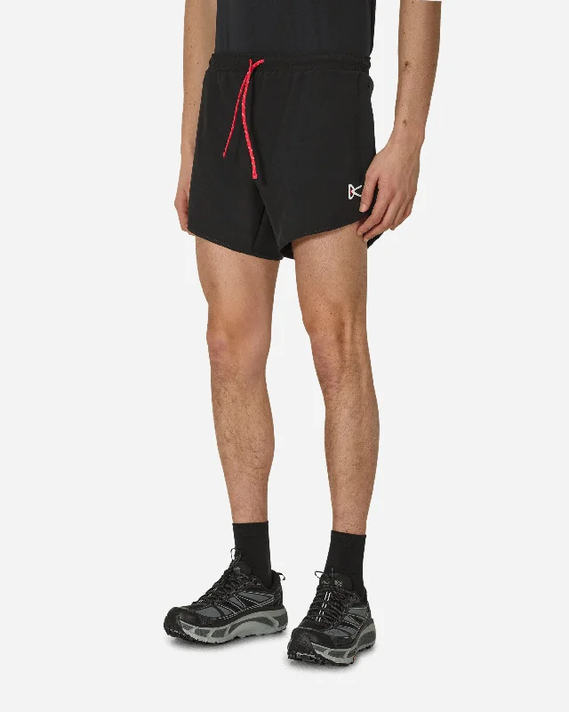 Men's Pants with Contrast Fabric Panels5" Training Shorts Black