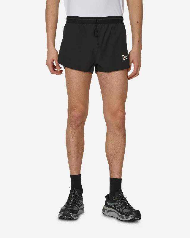 Men's Pants with Elastic Cuffs2" Race Shorts Black