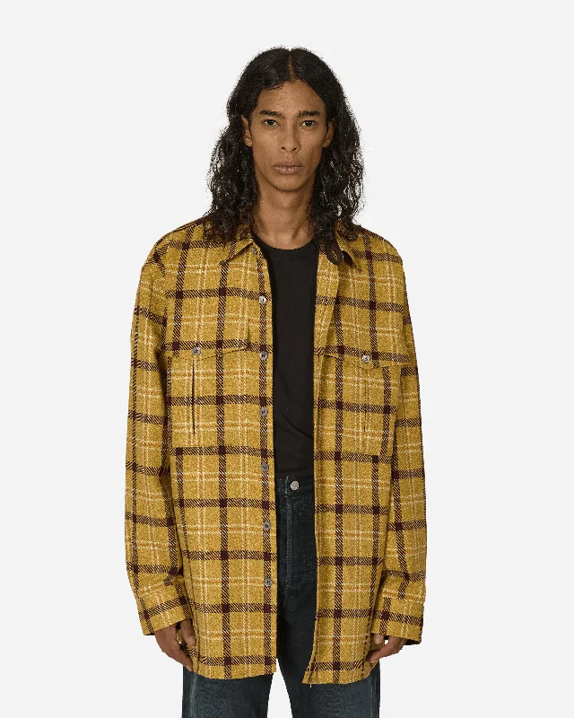 Men's Striped Shirts for a Maritime TwistCheckered Shirt Yellow