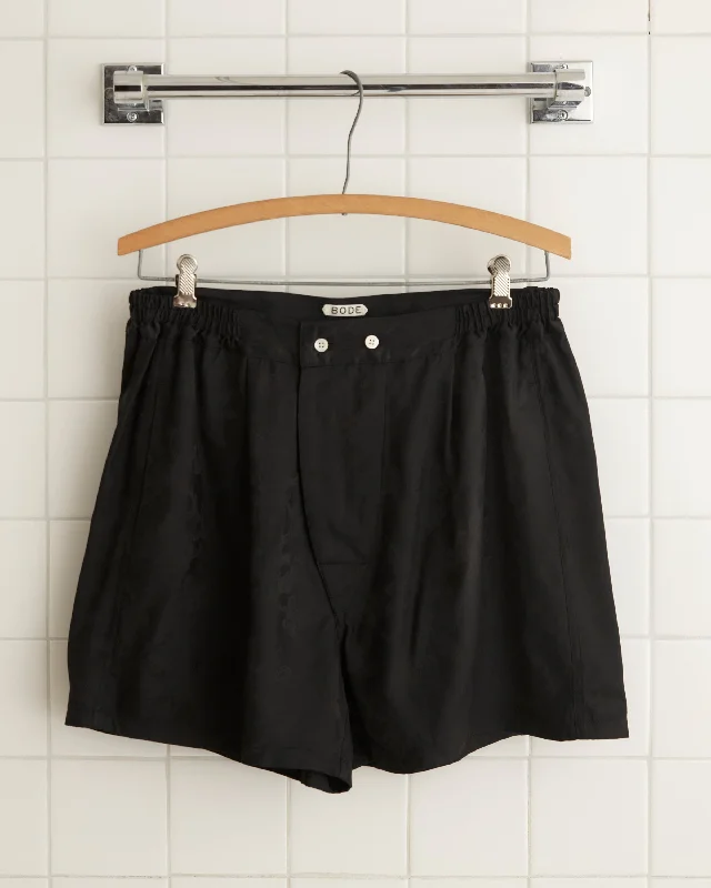 Men's Pants with Stretchable Fabric for FlexibilityFootball Jacquard Boxers - Black