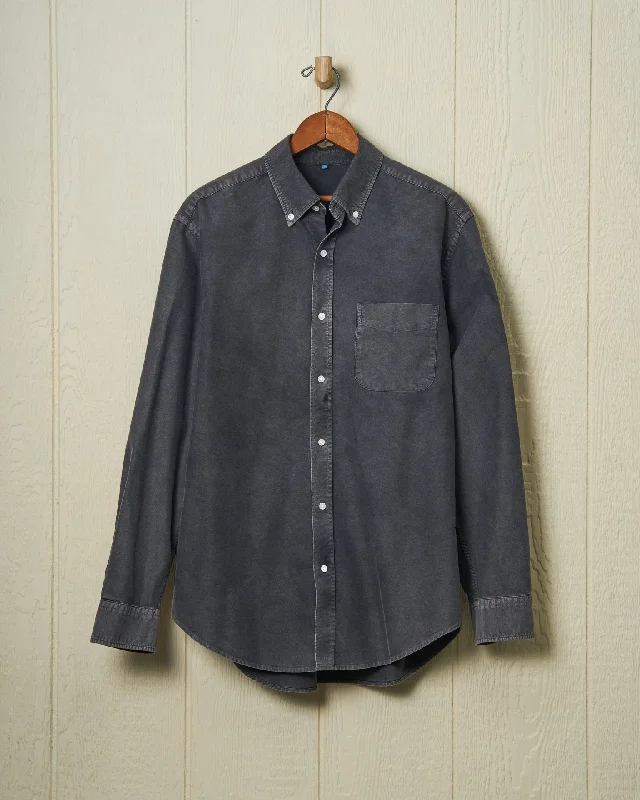 Men's Unique Dress Shirts for a Statement LookGarment Dyed Oxford Shirt in Graphite