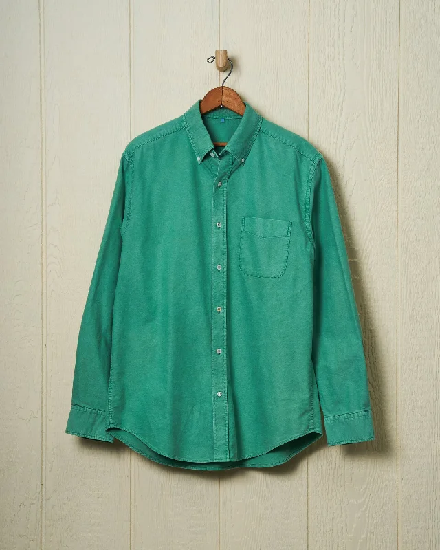 Men's Denim Shirts for a Rugged LookGarment Dyed Oxford Shirt in Spruce