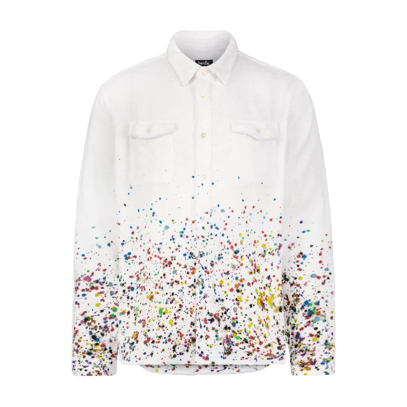 Men's Insulated Shirts for Cold WeatherGLITCHED TERRY LONG SLEEVE SHIRT