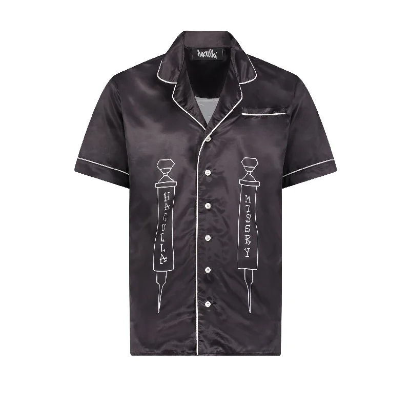 Men's Solid-Color Button-Down Shirts for VersatilityHACULLA MISERY VISCOSE SHIRT