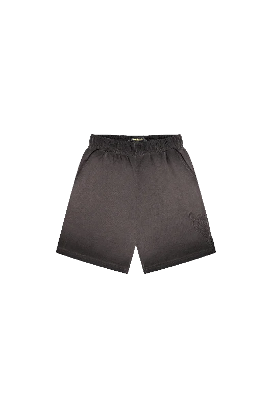 Men's Pants with Functional PocketsHEART PATCHED SHORTS BROWN
