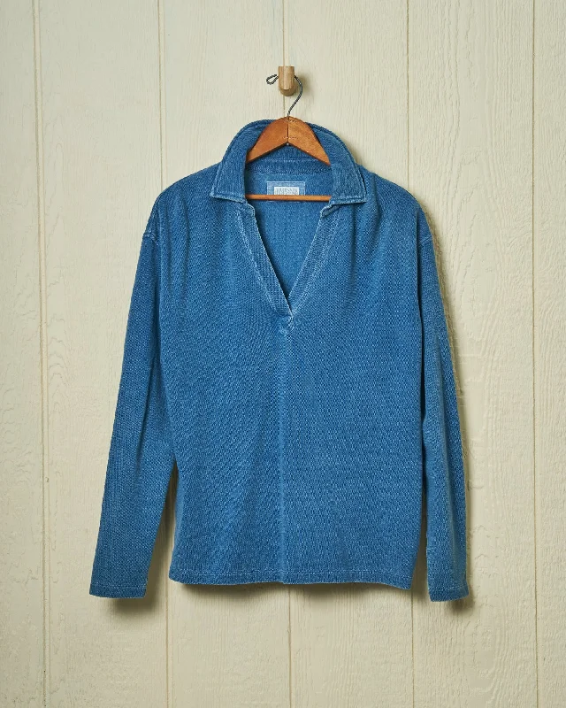 Men's Relaxed-Fit Shirts for Casual ComfortIndigo Inlet Pullover in Heavyweight Pique