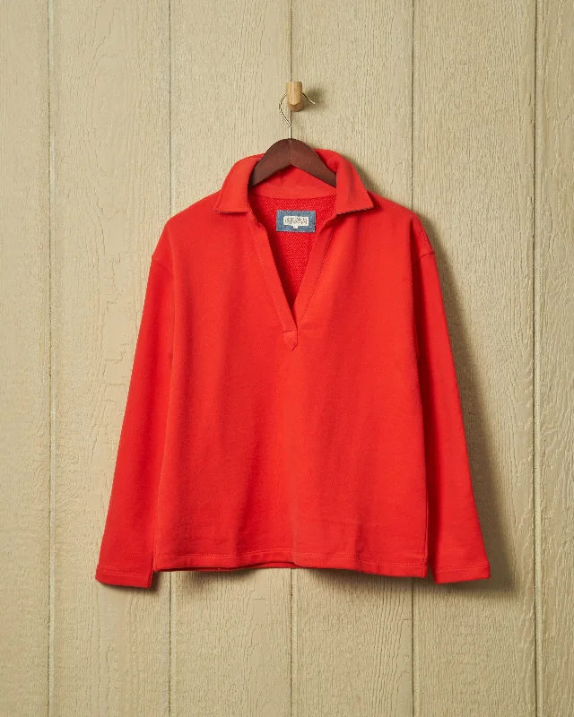 Men's Cowboy Shirts for Western StyleInlet Pullover in Poppy Loopback Terry
