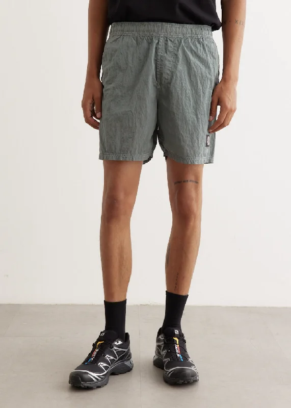 Versatile Men's ShortsIridescent Nylon Metal Swim Trunks
