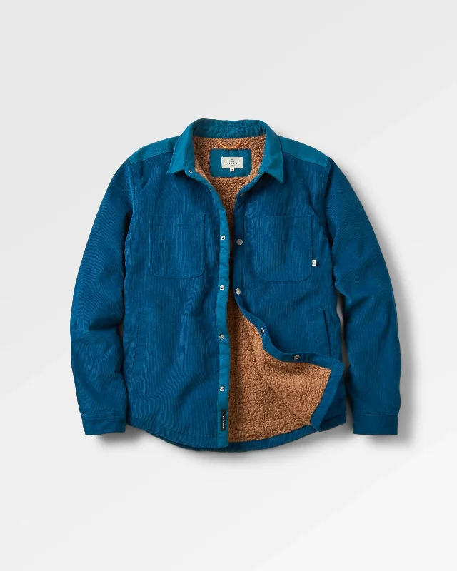 Men's Smart Casual Shirts for Business Casual SettingsKodiak 2.0 Sherpa Lined Cord Shirt Jacket - Tidal Blue