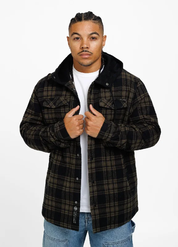 Men's Cowboy Shirts for Western StyleHooded Padded Flannel Shirt Pioneer