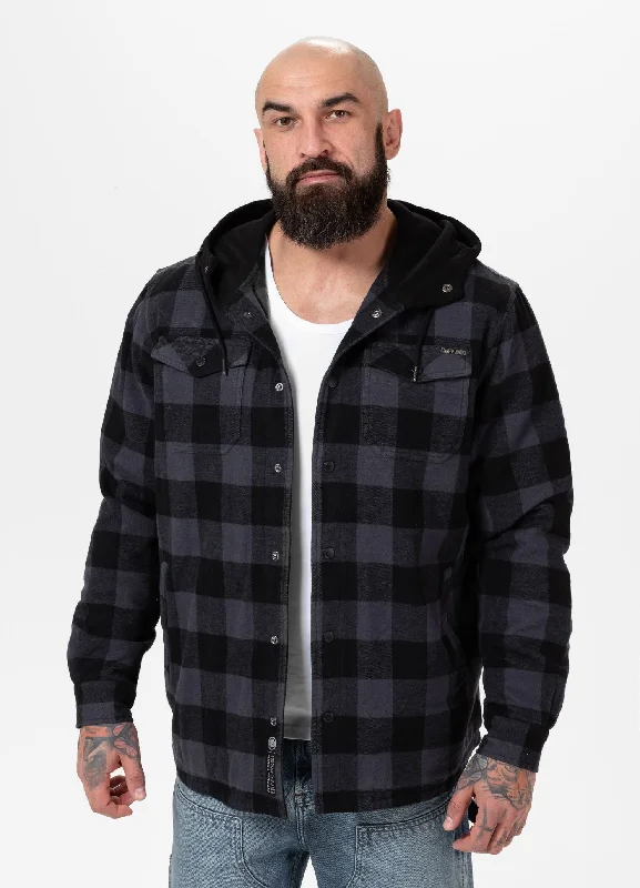 Men's Floral Print Shirts for Spring and SummerHooded Padded Flannel Shirt Pioneer