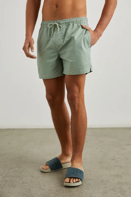 Men's Pants with Embroidered DesignsLA BREA SWIM SHORT - TEA LEAF