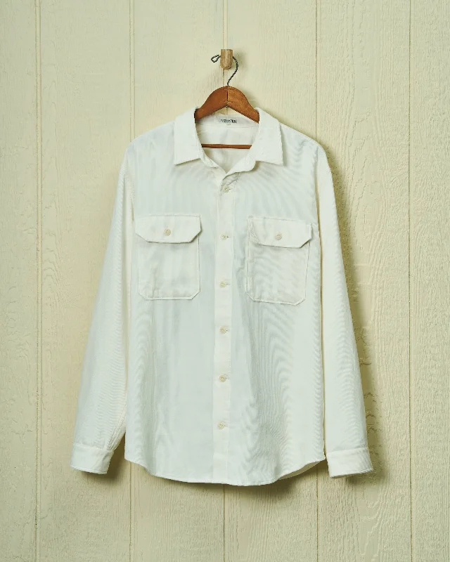 Men's Dressy Button-Down Shirts for Formal OccasionsMacArthur Shirt in Off White Corduroy