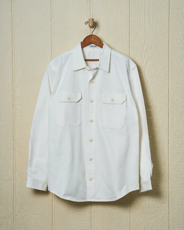 Men's Designer Shirts for a Statement PieceMacArthur Shirt in White Twill