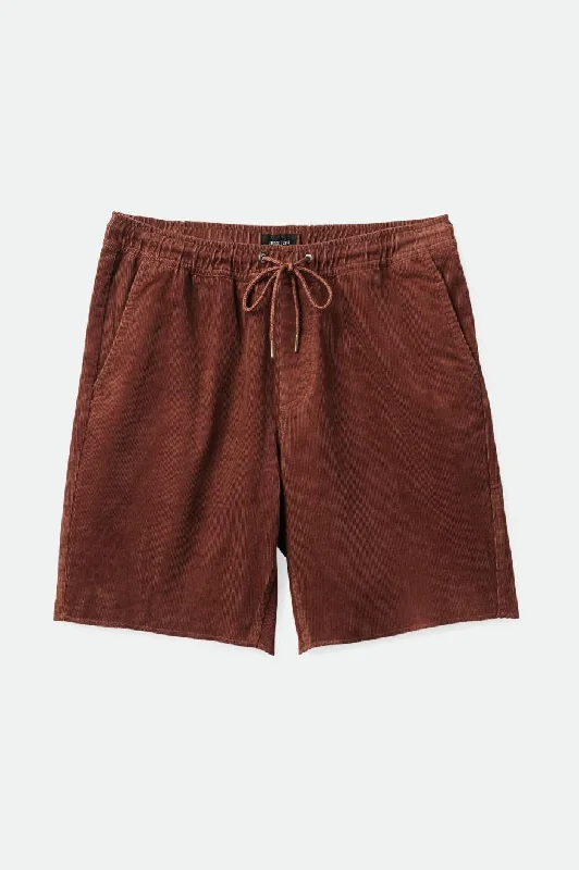 Men's Twill Pants for a Dressy LookMadrid II Corduroy Short 8" - Sepia Cord