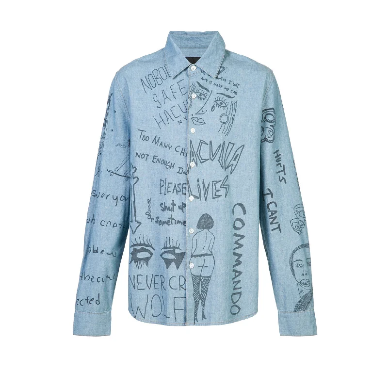 Durable Men's Work ShirtsMINDFUL DOODLES SHIRT