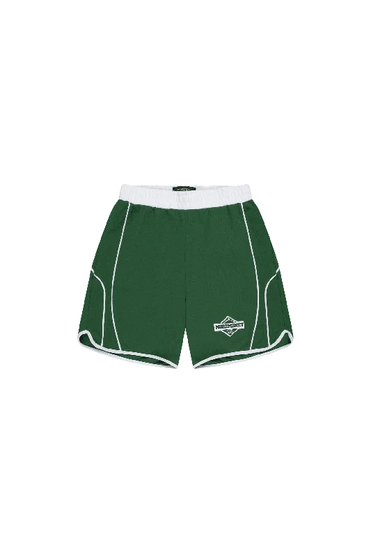 Men's High-Waisted Pants for a Retro StyleMORE LOVE MESH SHORTS GREEN