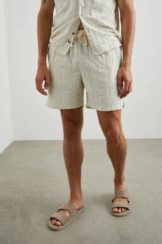 Men's Pants with Stretchable Fabric for FlexibilityNOVA SHORT - ECRU