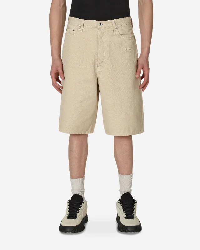 Men's Chino Shorts for Warm WeatherWave Off Canvas Utility Shorts Beige