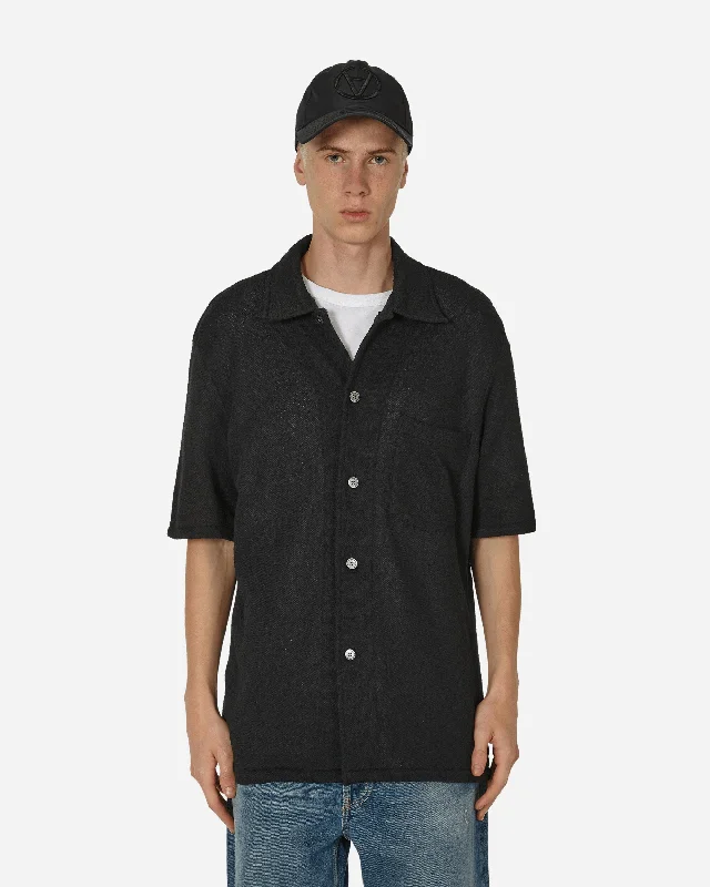 Casual Men's Button-Down ShirtsBox Shortsleeve Shirt Black