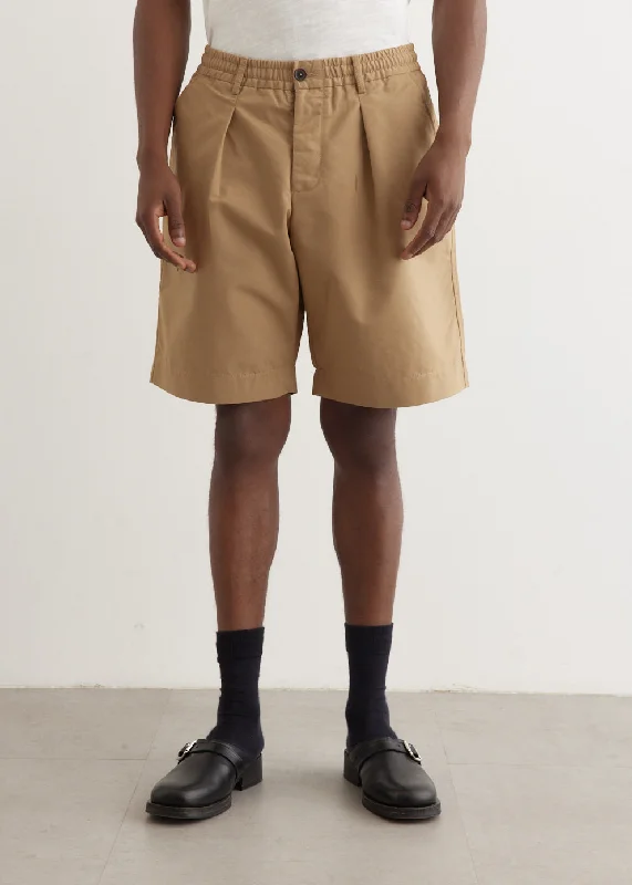 Men's Button-Fly Pants for a Traditional TouchPleated Track Shorts