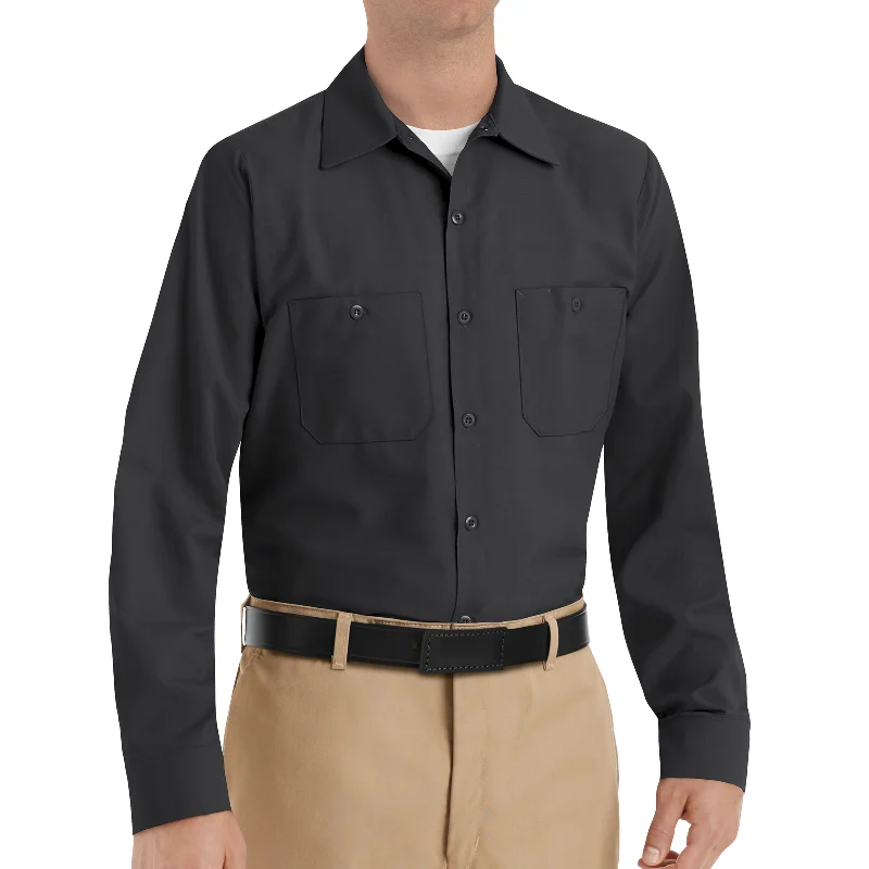 Men's Thermal Shirts for Winter WarmthRed Kap Men's Industrial Long Sleeve Work Shirt