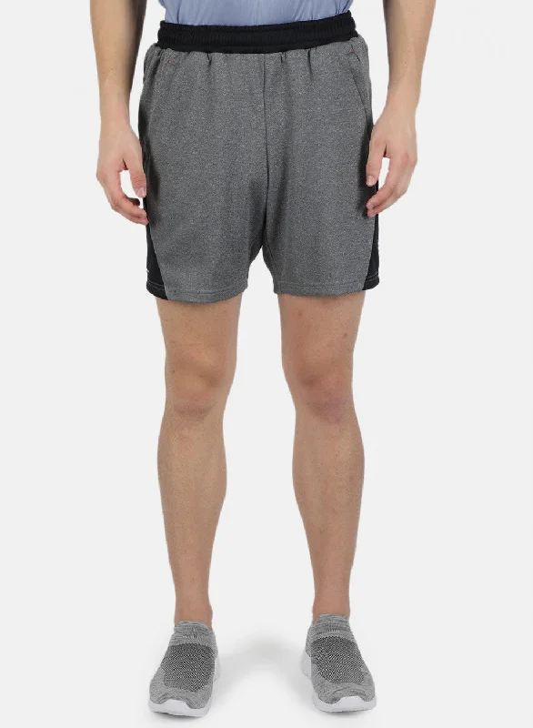Classic Men's JeansMen Grey Self Design Shorts