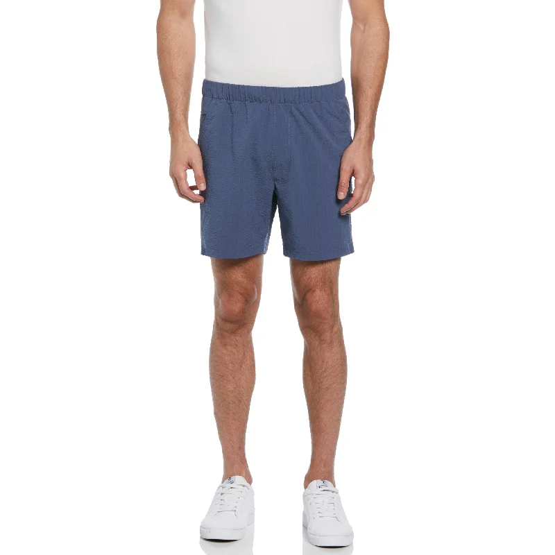 Men's Pants with Belt LoopsSeersucker Short