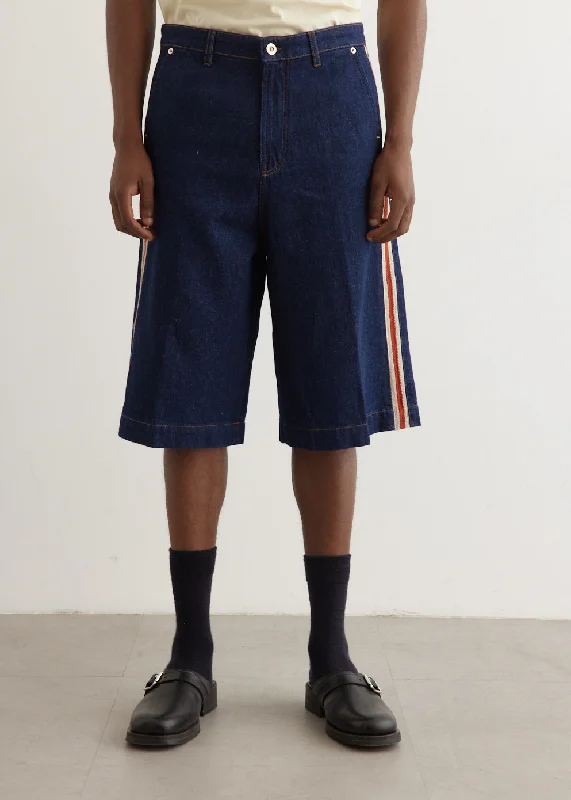 Men's Pants with Embroidered DesignsShadow Denim Shorts