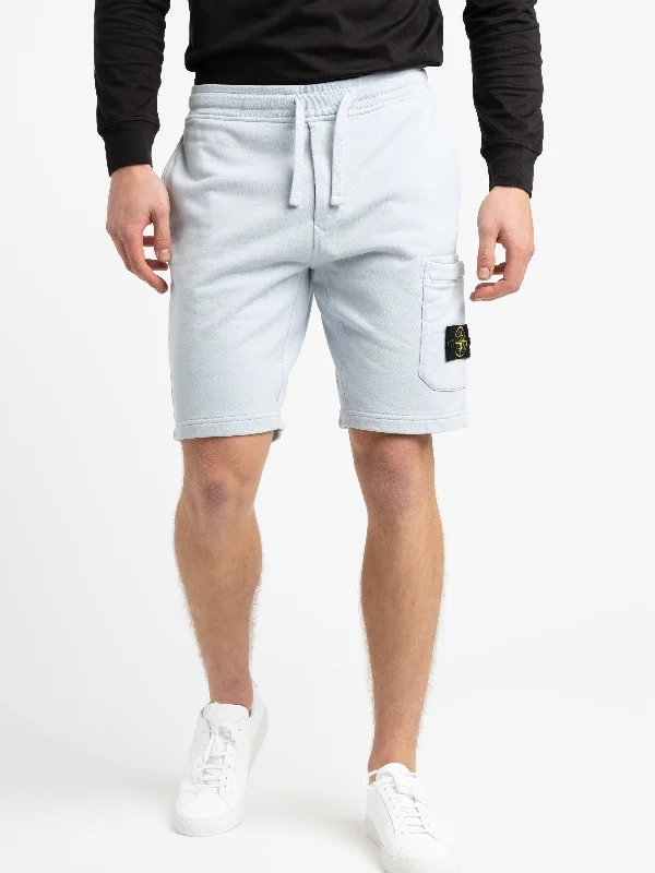 Men's Button-Fly Pants for a Traditional TouchSky Blue Cotton Shorts