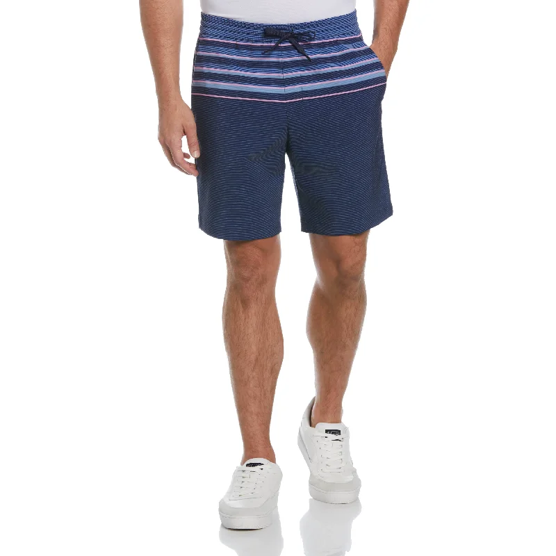 Men's Pants with Flap PocketsSlub Stripe Block 8" Golf Short