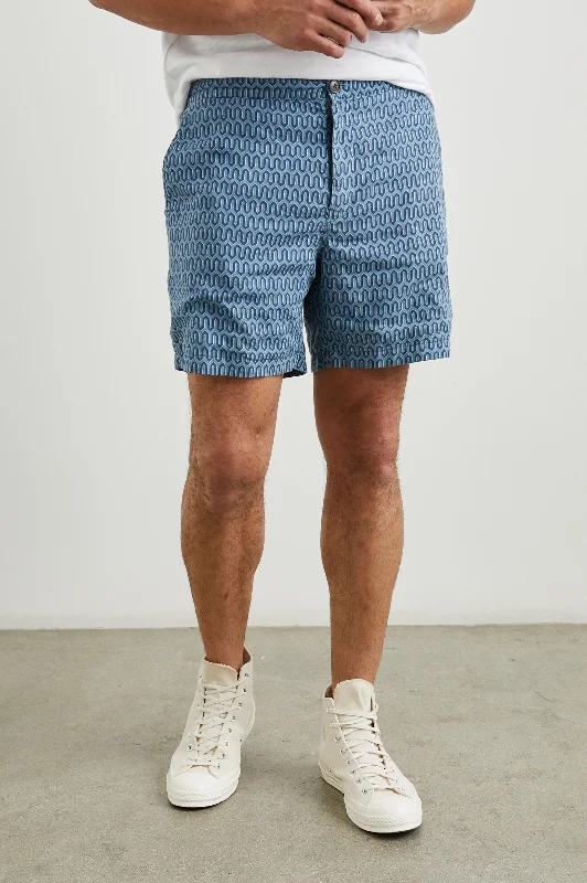 Men's Pants with Embroidered DesignsSONA SHORT - WISHBONE BLUES