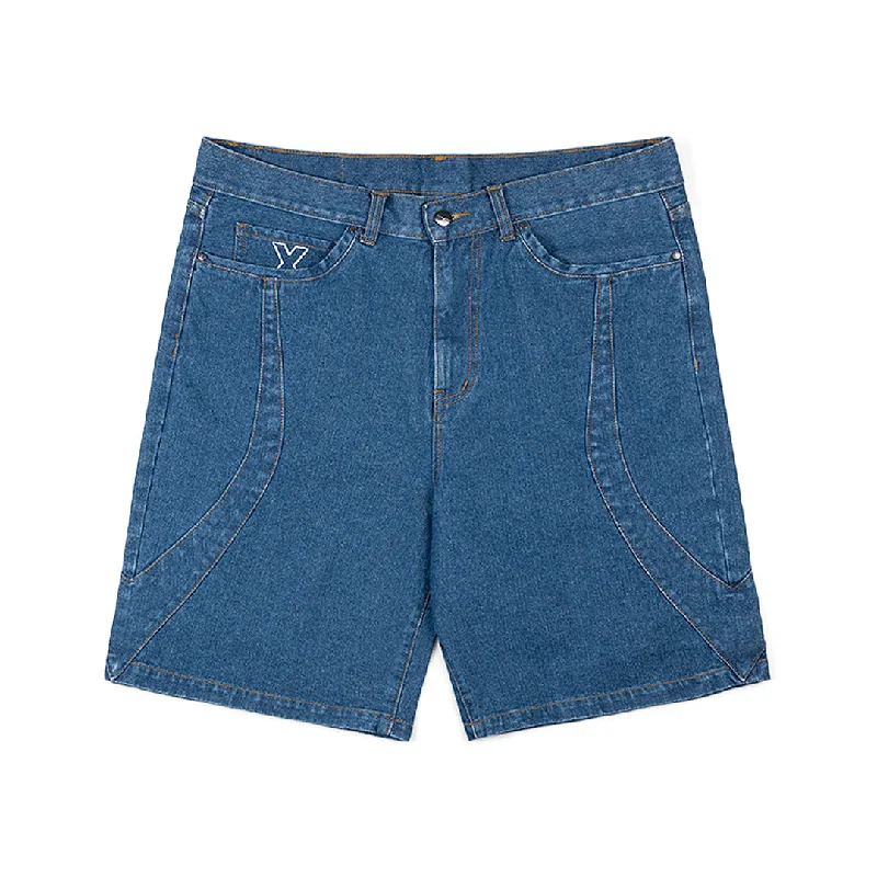 Men's Patterned Pants with ChecksT-Eleven Denim Shorts