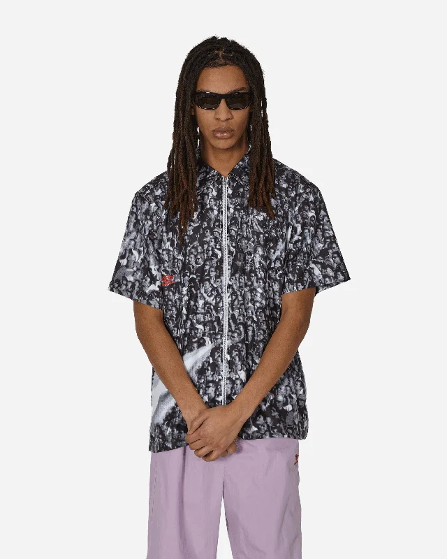Men's Pattern Mixing Shirts for Creative StylePrinted Shortsleeve Shirt White / Black
