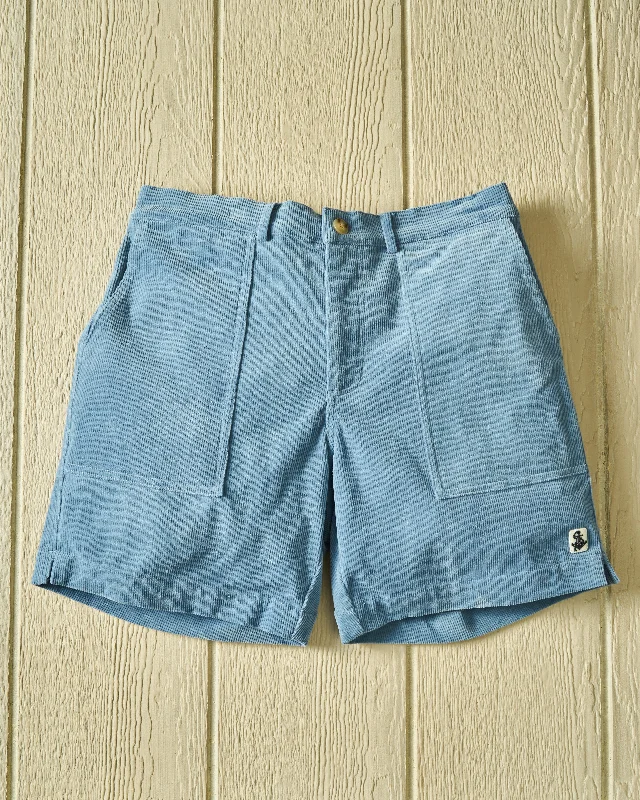 Durable Men's Work PantsVentura Short in Atlantic Blue Corduroy