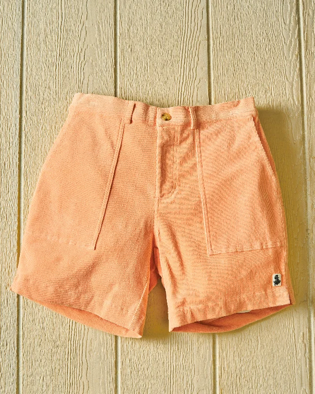 Men's Pants with Slant PocketsVentura Short in Salmon Corduroy