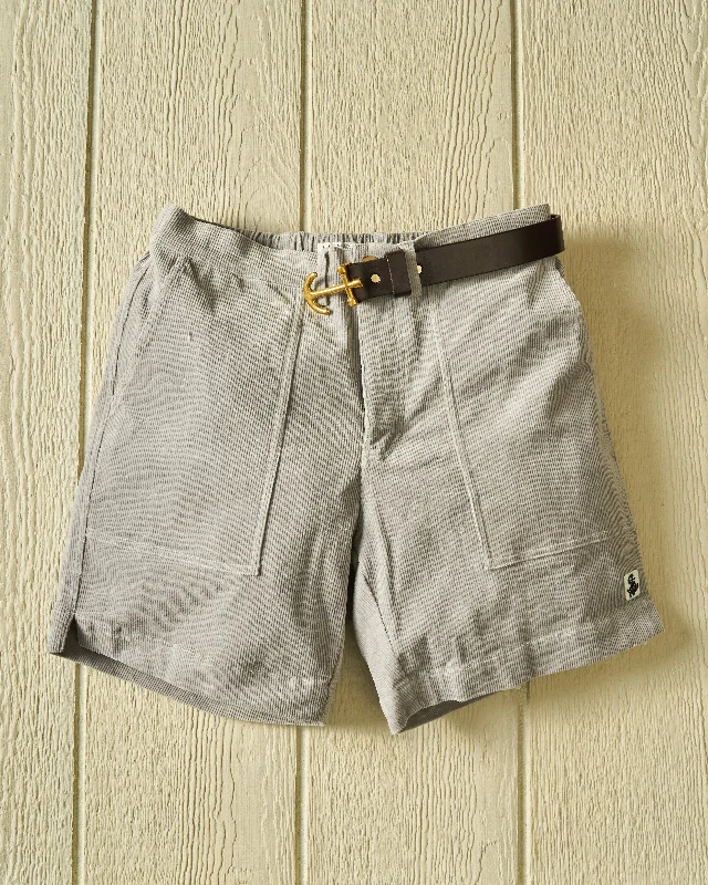 Men's Patterned Pants with Animal PrintsVentura Short in Stone Corduroy