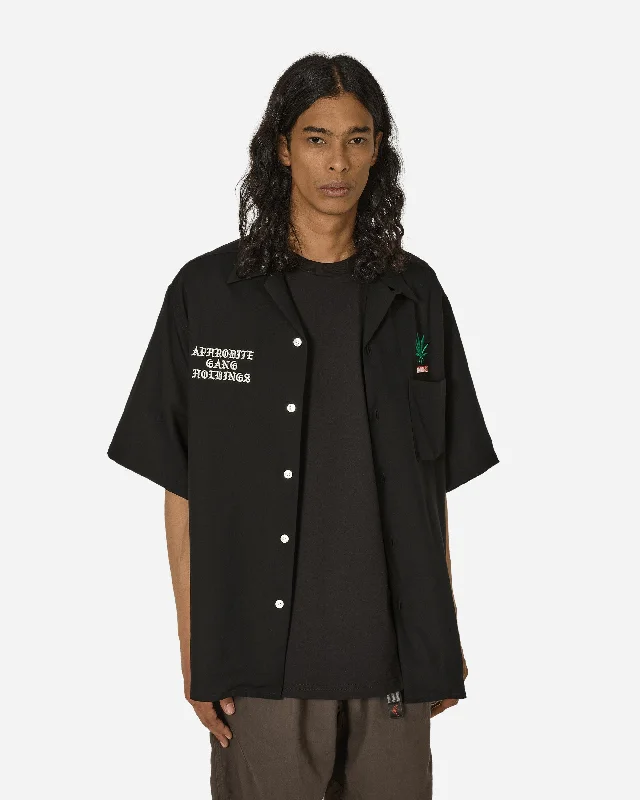 Men's Checked Short-Sleeve Shirts for Summer FunHigh Times 50's Shirt Black