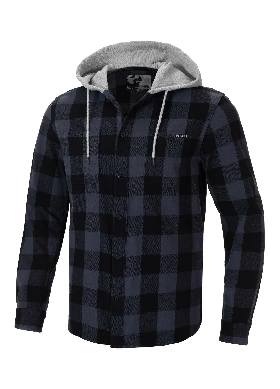Men's Rugby Shirts for a Sporty LookHooded Flannel Shirt Woodson