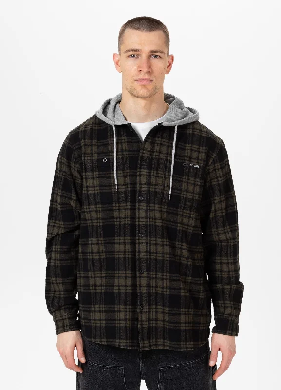 Men's Polo Shirts for Sports and Casual WearHooded Flannel Shirt Woodson