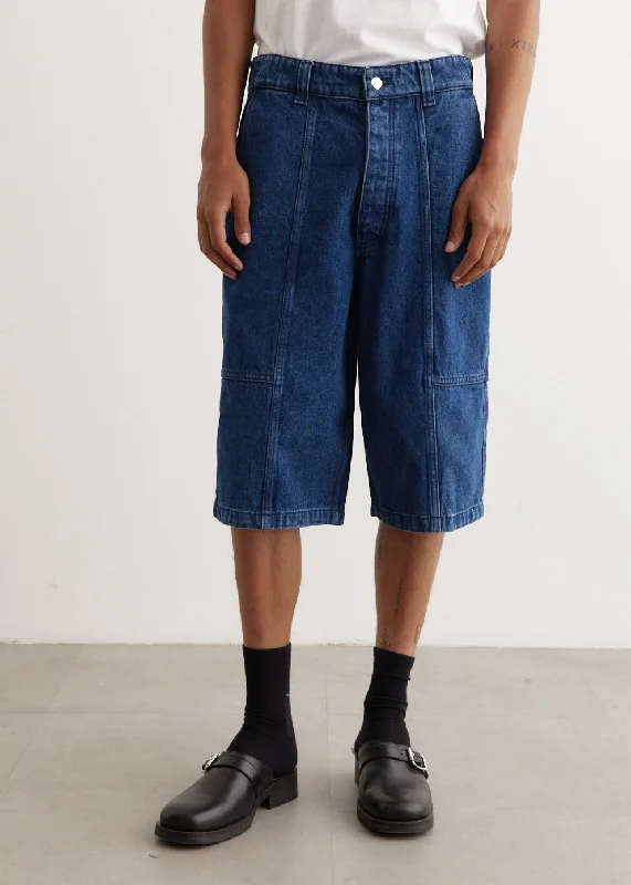 Men's Pants with Faux Leather PatchesWorkwear Shorts