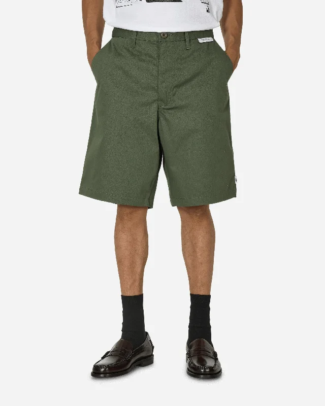 Men's Pants with Logo EmbossmentsWRKS2001 Shorts Olive Drab