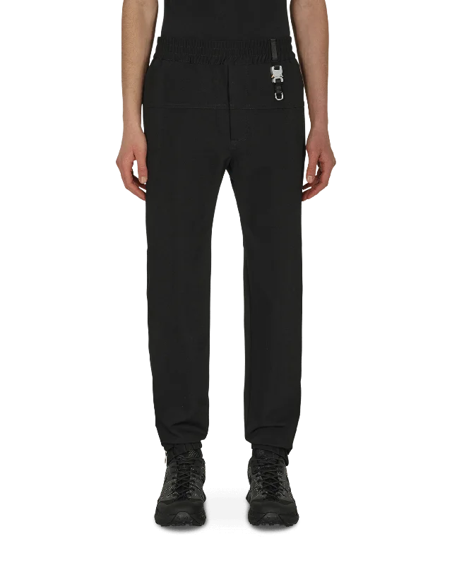 Fashionable Men's JeansBuckle Track Pants Black